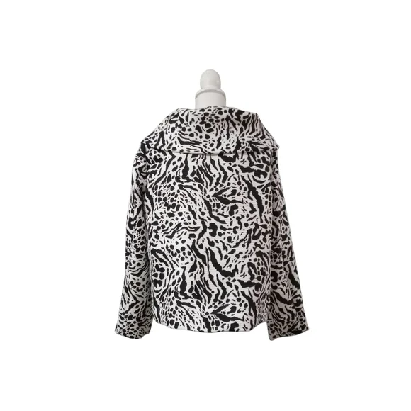 Saint Tropez West‎ Monochrome Patterned Jacket SIZE LARGE BLK. AND WHITE VGC - Picture 4 of 11